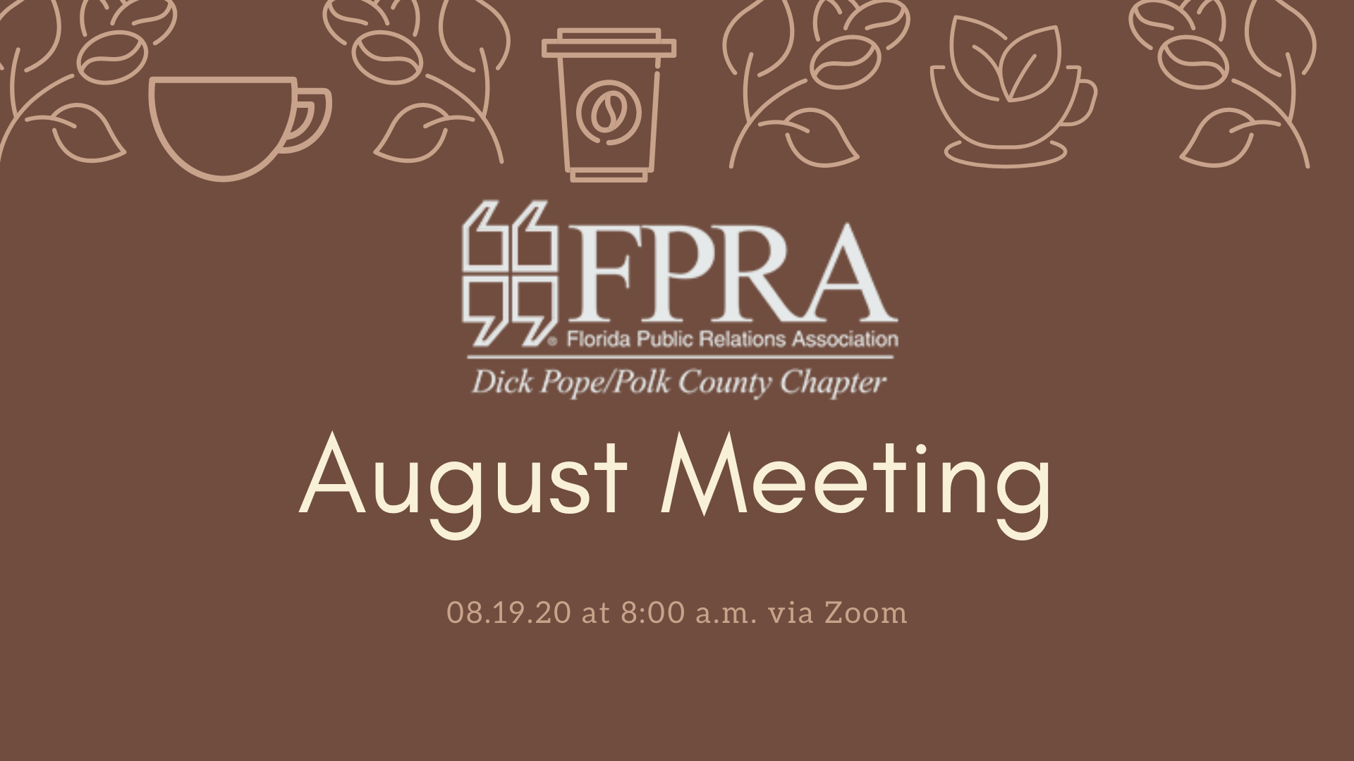 August Meeting Banner Image